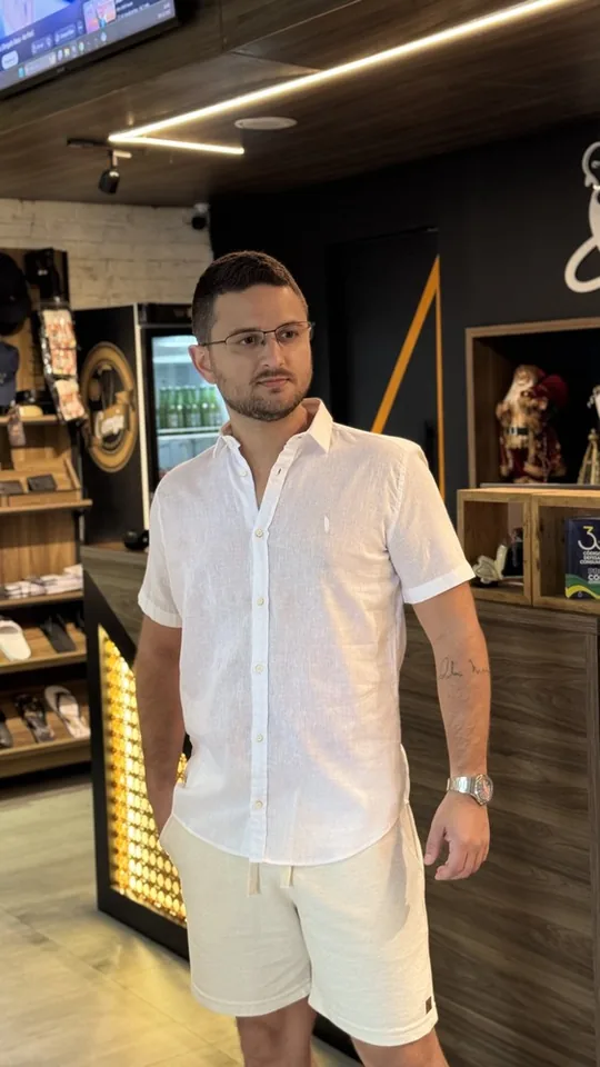 CAMISA MC SLIM FIT LINHO JPK - foto 3