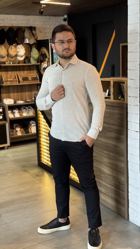 CAMISA ML TRAMA DE LINHO - foto 3